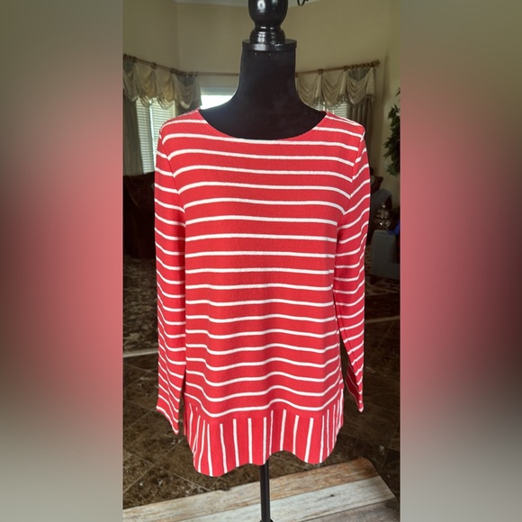 EUC Talbots long sleeve, cotton blend, textured top Large - Picture 1 of 7